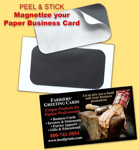 business cards with magnetic back.